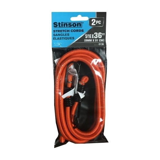 Stinson Cargo 406136 2PK Tie Down Bungee Stretch Cord 36in Orange - Mississauga Hardware Centre Inc