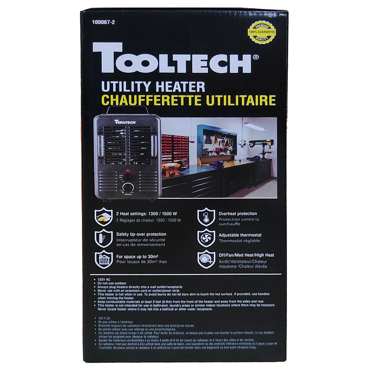 Tooltech 100067 - 2 Milkhouse Heater 5000 BTU 1300 - 1500W 120V 60Hz - Mississauga Hardware Centre Inc