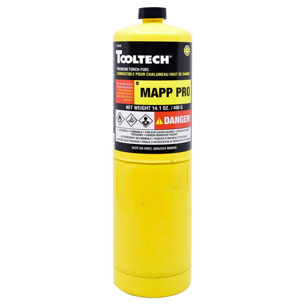 Tooltech 715070 HAZ MAPP Gas Hand Torch Cylinder 14.1oz - Mississauga Hardware Centre Inc