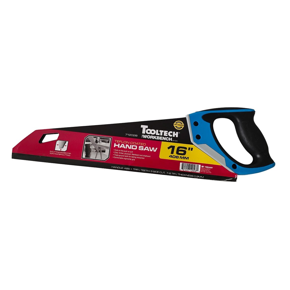 Tooltech Workbench 712028 Hand Saw 16in (406mm) 7 - 8TPI 3D Cut Printing Scale - Mississauga Hardware Centre Inc