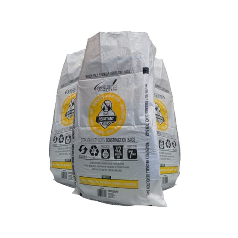 Toolway 186795 20PC HD CONSTRUCTION WOVEN DEMO BAG 29.25IN X48.5IN (7MIL) WHITE - Mississauga Hardware Centre Inc