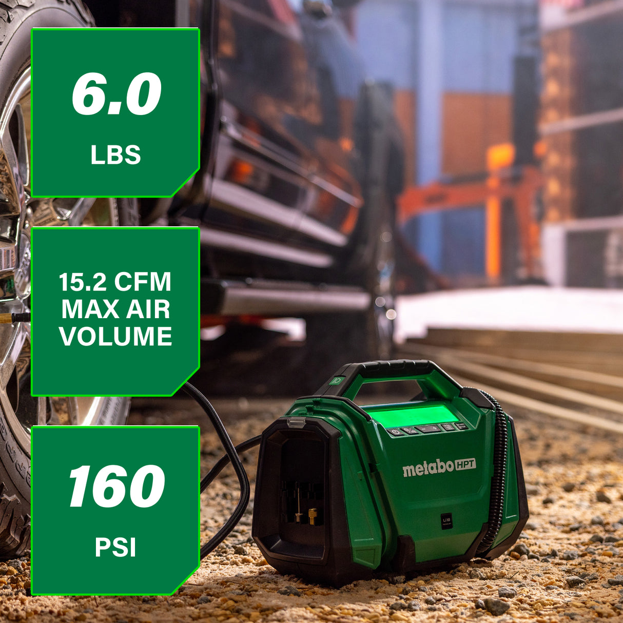metabo HPT UP18DAQ4M 18V MultiVolt™ Cordless Dual Function Inflator (Tool Body Only)