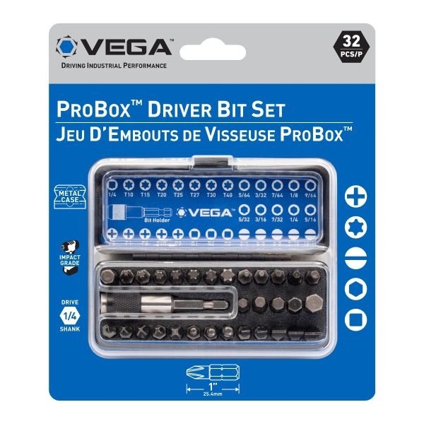 VEGA V32 - 1P 32pc ProBox Driver Bit Set - Mississauga Hardware Centre IncVegaV32-1P