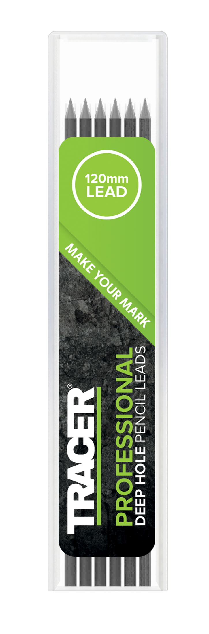 Tracer professional deep hole pencil leads packaging with green label