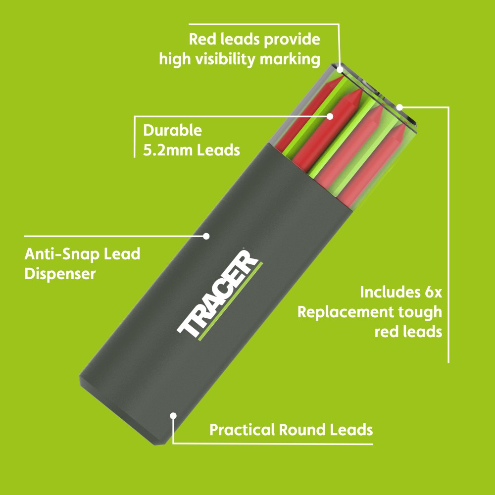 TRACER ATPL2 Tough 6pc Replacement Leads Set – 6 Red Leads