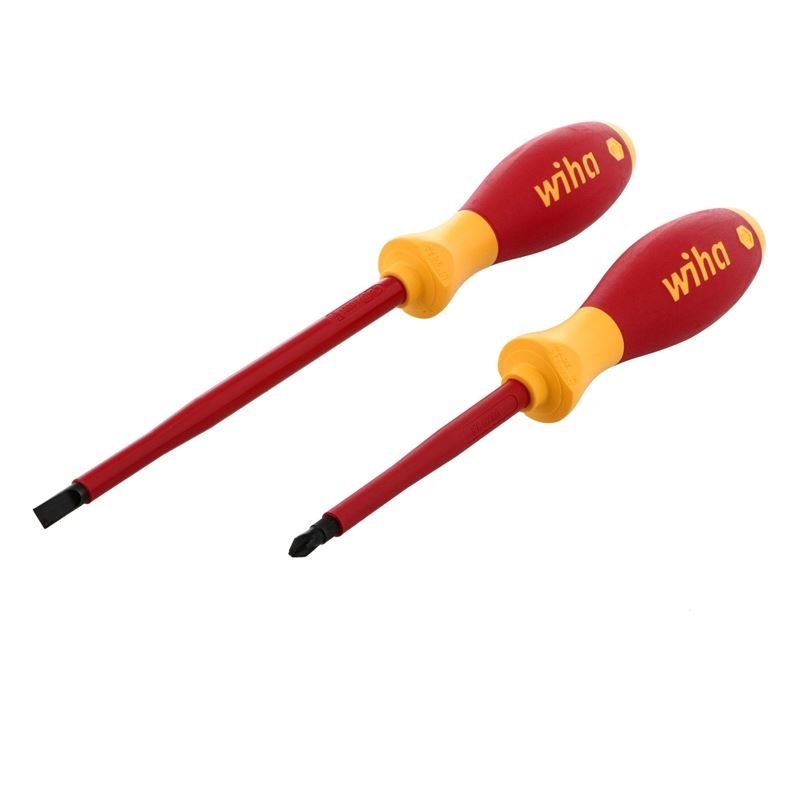 WIHA 33580 2 PIECE INSULATED SOFTFINISH SLOTTED AND PHILLIPS SCREWDRIVER SET - Mississauga Hardware Centre Inc