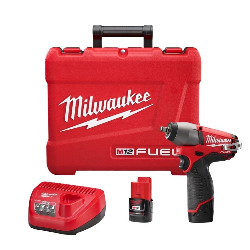 2454 - 22 M12 FUEL 12 Volt Lithium - Ion Brushless Cordless 3/8 in. Impact Wrench Kit - Mississauga Hardware Centre IncMilwaukee2454-22
