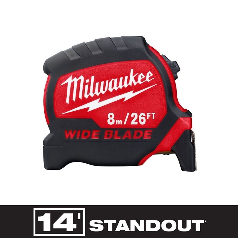48 - 22 - 0226 8M/26Ft Wide Blade Tape Measure - Mississauga Hardware Centre Inc