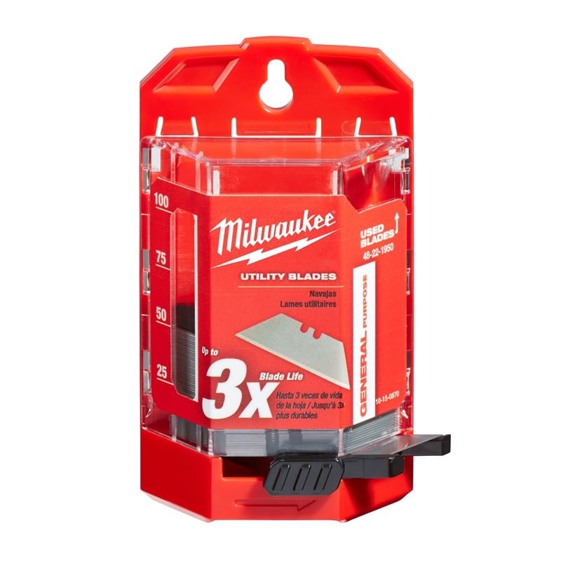 48 - 22 - 1950 General Purpose Utility Blades with Dispenser - 50 Piece - Mississauga Hardware Centre Inc