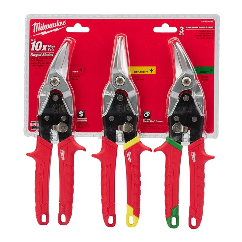48 - 22 - 4533 3 - Piece Aviation Snip Set - Mississauga Hardware Centre IncMilwaukee48-22-4533