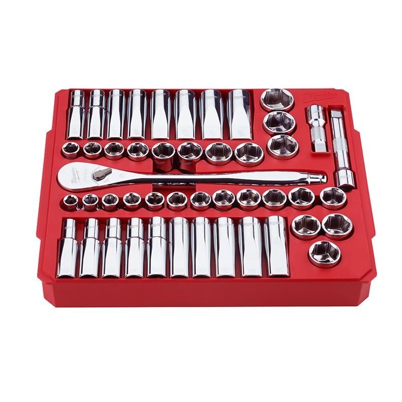 48 - 22 - 9010 47 pc. 1/2 in. Socket Wrench Set (SAE Metric) - Mississauga Hardware Centre IncMilwaukee48-22-9010
