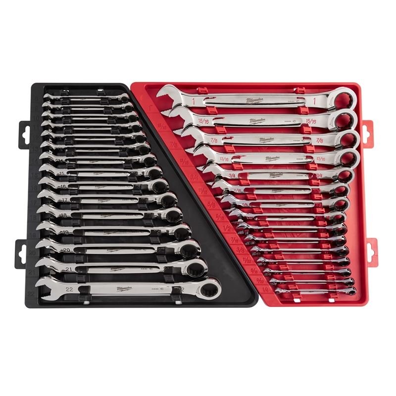 48 - 22 - 9416 Ratcheting Combination Wrench Set - SAE - 15 Piece - Mississauga Hardware Centre IncMilwaukee48-22-9416