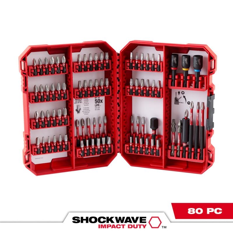 Milwaukee 48-32-4094 SHOCKWAVE Impact Duty Driver Bit Set- 80PC