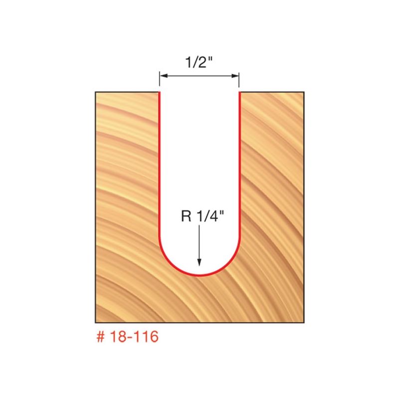 Freud | 18-116 1/4 Radius Round Nose Bit