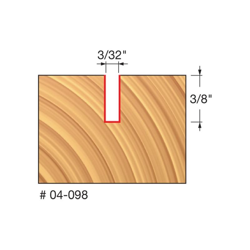 Freud | 04-098 3/32 (Dia.) Double Flute Straight Bit