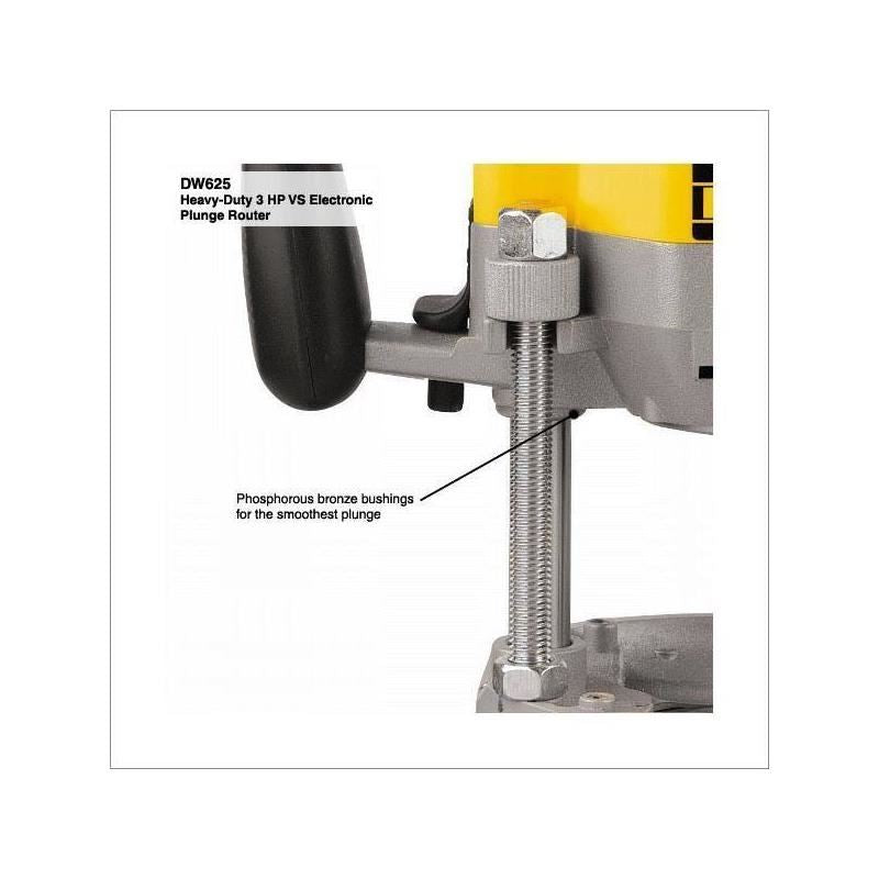 DEWALT | DW625 Heavy-Duty 3HP Maximum Motor HP EVS Plunge Router