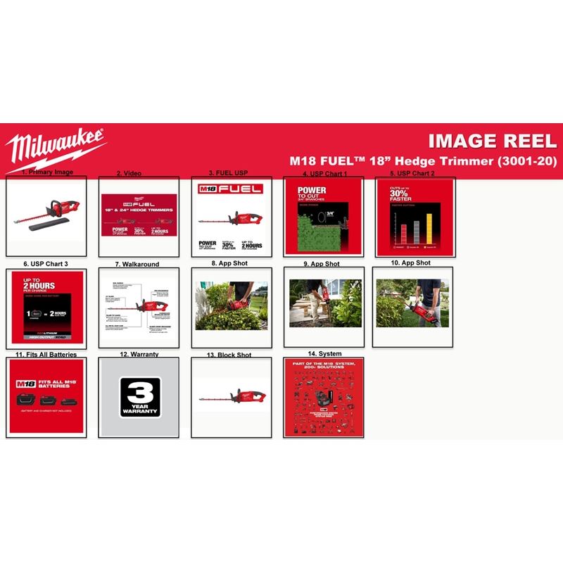 Milwaukee 3001-20 M18 FUEL 18in Hedge Trimmer