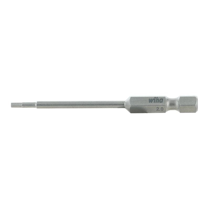 Wiha Hex Metric Power Bit 2.0 x 70mm Pack of 10 Bits