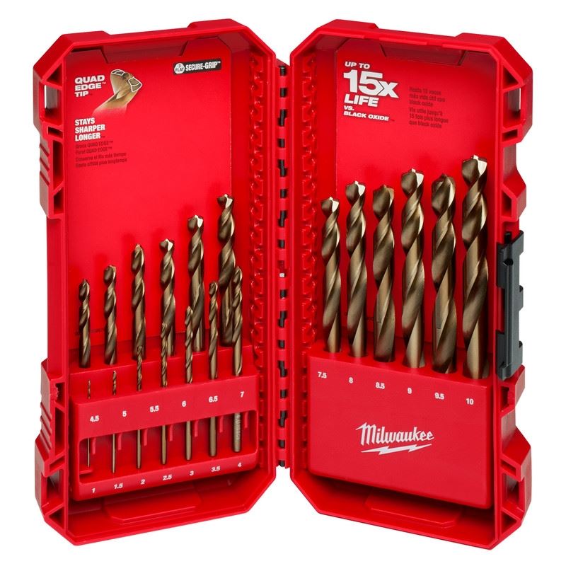 Milwaukee 48-89-2530 RED HELIX Cobalt Metric Drill Bit Set - 19PC