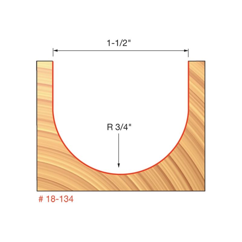 Freud | 18-134 3/4 Radius Round Nose Bit