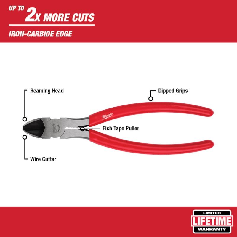 Milwaukee 48-22-6508 8in Diagonal Cutting Pliers