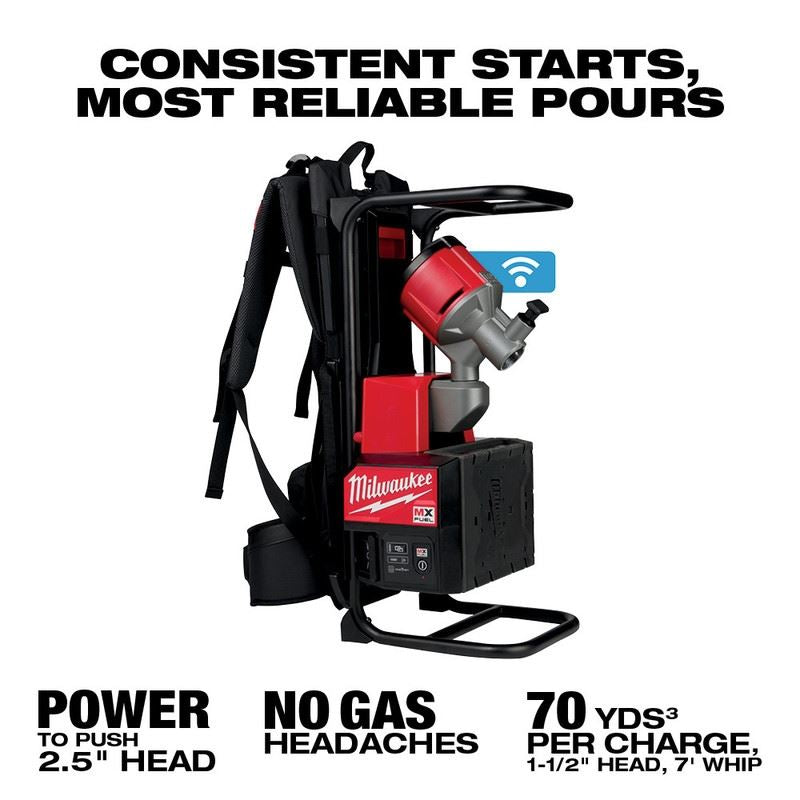 Milwaukee MXF371-2XC MX FUEL Backpack Concrete Vibrator Kit