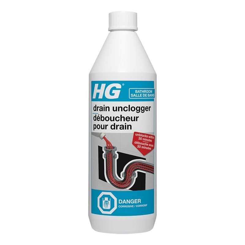 HG 139100164 BATHROOM DRAIN CLEANER / UNCLOGGER 1L