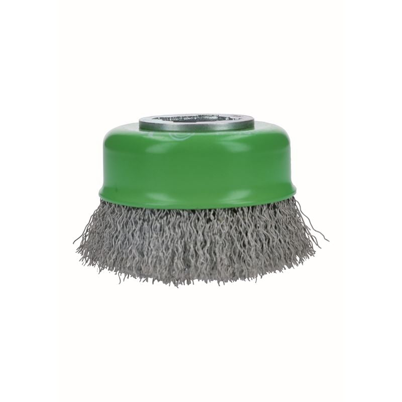 Bosch WBX319 3 In. Wheel Dia. X-LOCK Arbor Stainless Steel Crimped Wire Cup Brush