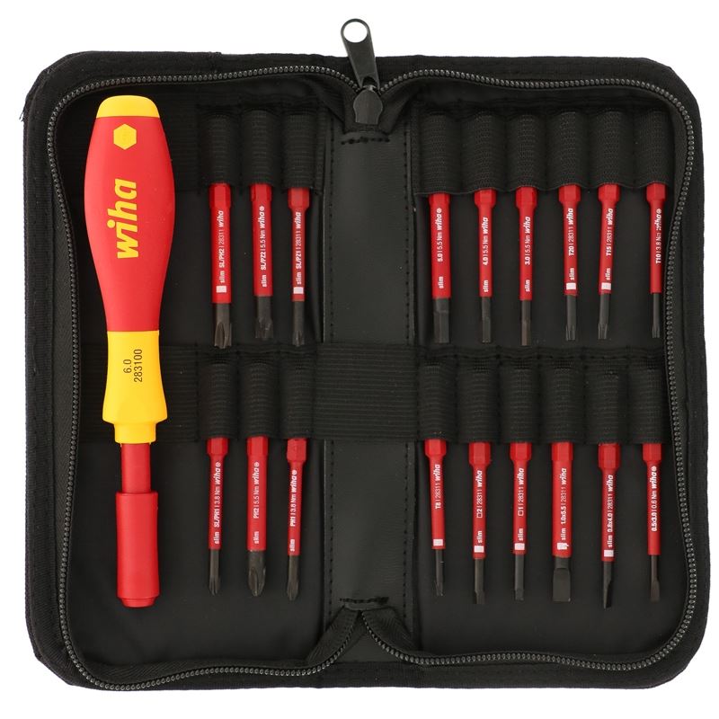 Wiha Insulated SlimLine Blade 19 Piece Set