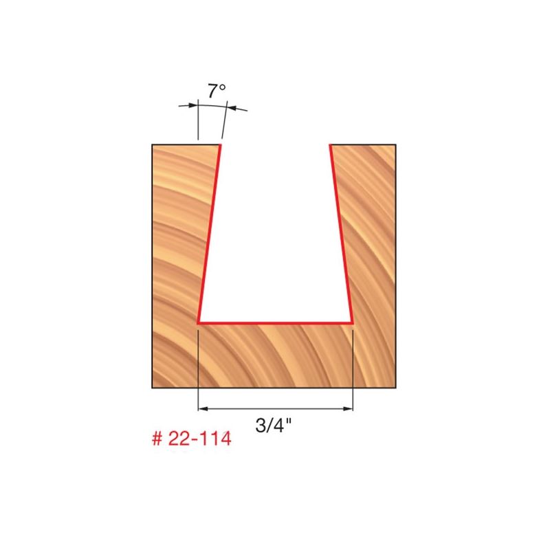 Freud | 22-114 3/4 (Dia.) Dovetail Bit
