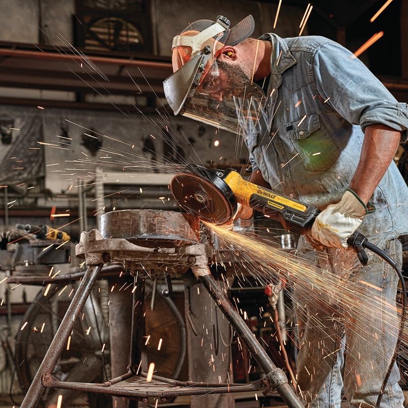 DEWALT DWE43840CN 7 in. Brushless Small Angle Grinder, Rat Tail, with Kickback Brake, No Lock, Pipeline Cover
