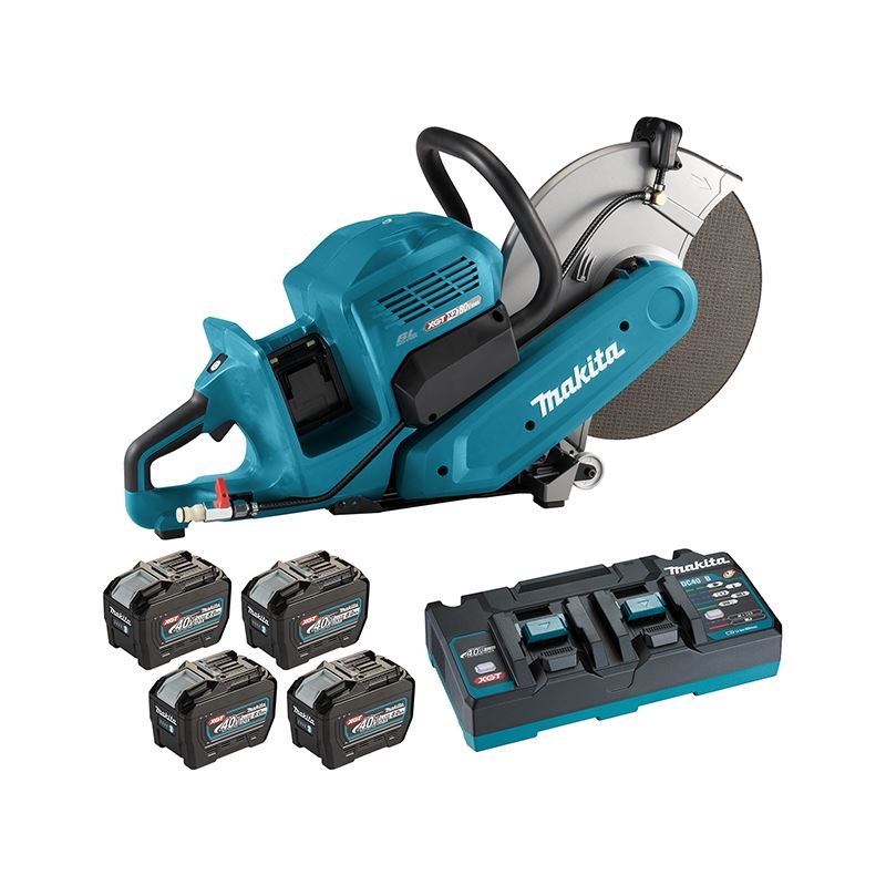 Makita CE001GL401 80V (40VX2) max XGT Brushless Cordless 14in Power Cutter w/ AFT XPT (8.0 Ah x4 Kit)