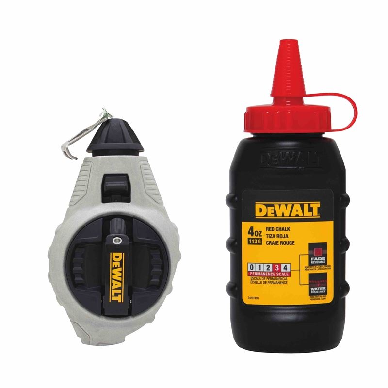 DEWALT DWHT47376L 6:1 Chalk Reel with Red Chalk