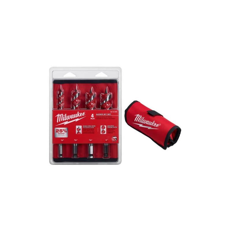 Milwaukee 48-13-4000 4PC 6-1/2"" Spur Auger Bit Set