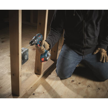 Bosch GXL18V-496B22 18 V 4-Tool Combo Kit with Compact Tough 1/2 In. Drill/Driver, 1/4 In. and 1/2 In. Two-In-One Bit/Socket Impact Driver, Compact Reciprocating Saw and LED Worklight