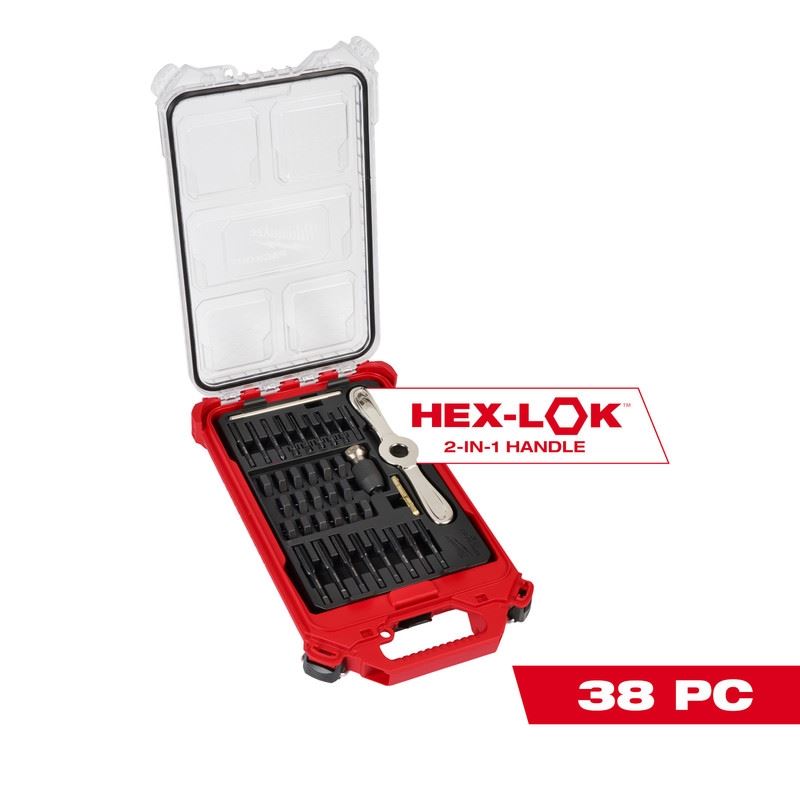 Milwaukee 49-22-5603 38PC Metric Tap and Die PACKOUT Set w/ Hex-LOK 2-in-1 Handle