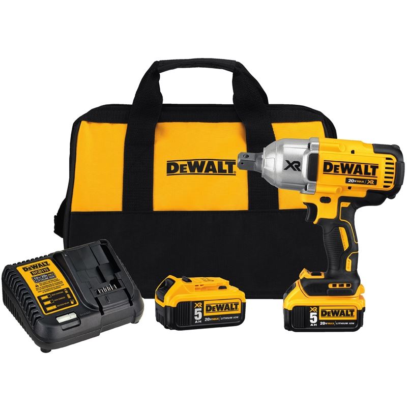 DEWALT DCF897P2 20V 3/4" High Torque Impact wrench with Hog Ring Retention Pin Anvil Kit