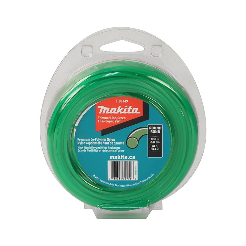 Makita T-03349 Green Round Trimmer Line 0.80 in 50 Ft