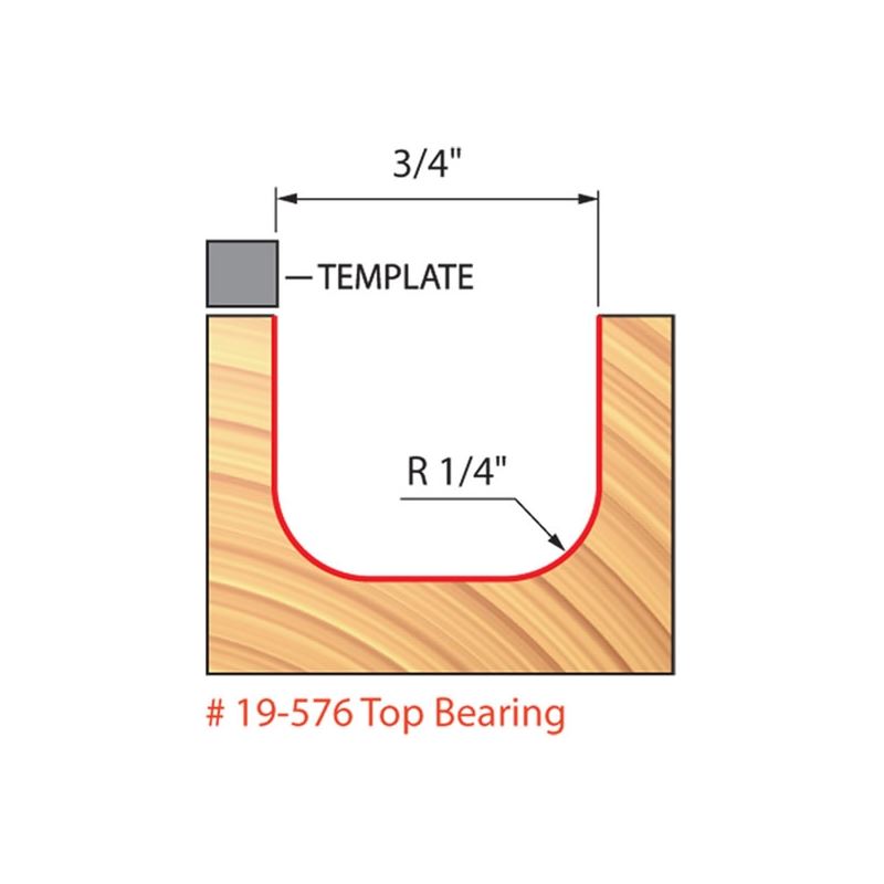 Freud | 19-576 1/4 Radius Dish Carving Bit