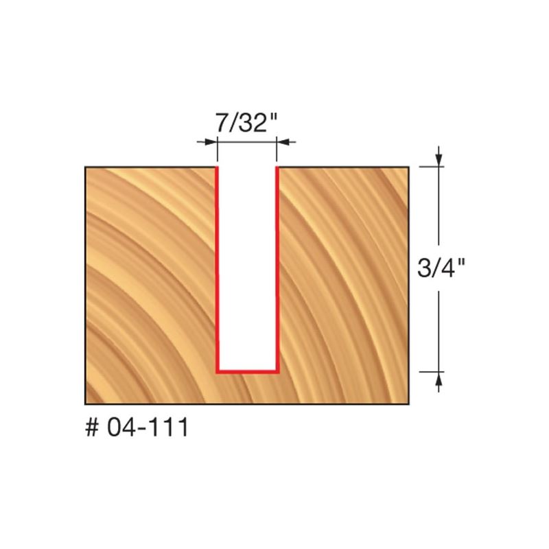 Freud | 04-111 7/32 (Dia.) Double Flute Straight Bit