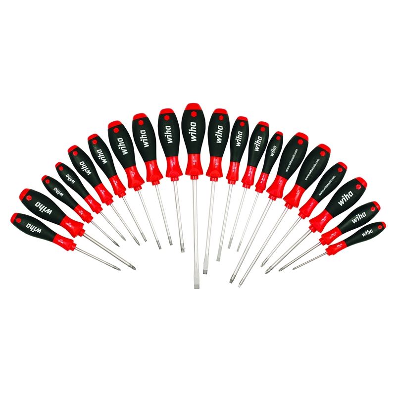 Wiha SoftFinish Slotted/Phillips/Torx/Pozidriv/Square Screwdriver 20 Piece Set