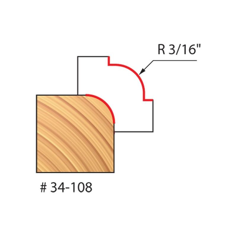 Freud | 34-108 3/16 Radius Rounding Over Bit