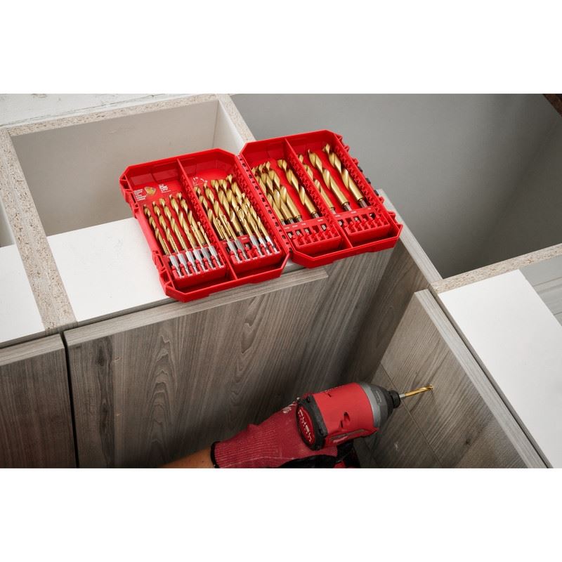 Milwaukee 48-89-4672 SHOCKWAVE Impact Duty RED HELIX Titanium Drill Bit Set - 29PC