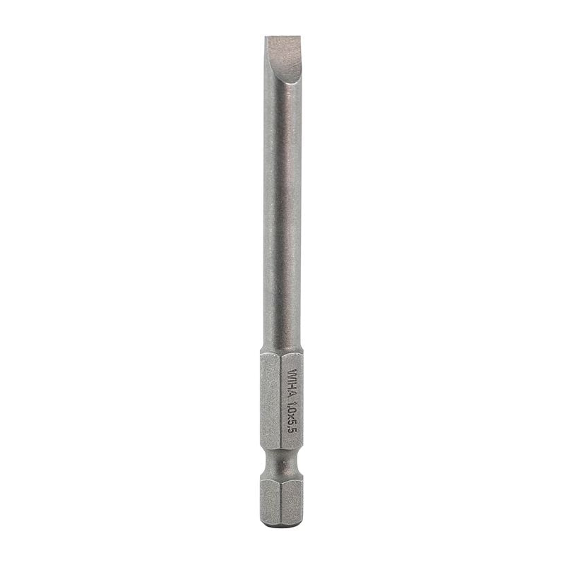 Wiha Slotted Power Bit 5.5 x 70mm Pack of 10 Bits