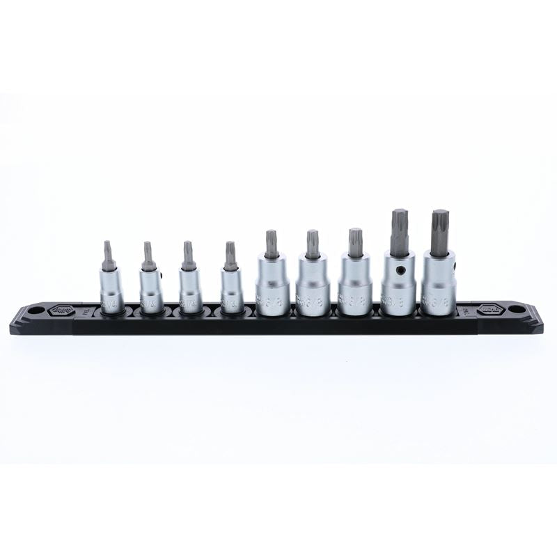 Wiha Torx Bit Socket Set on Square Drive T10-T50 9 Piece Set