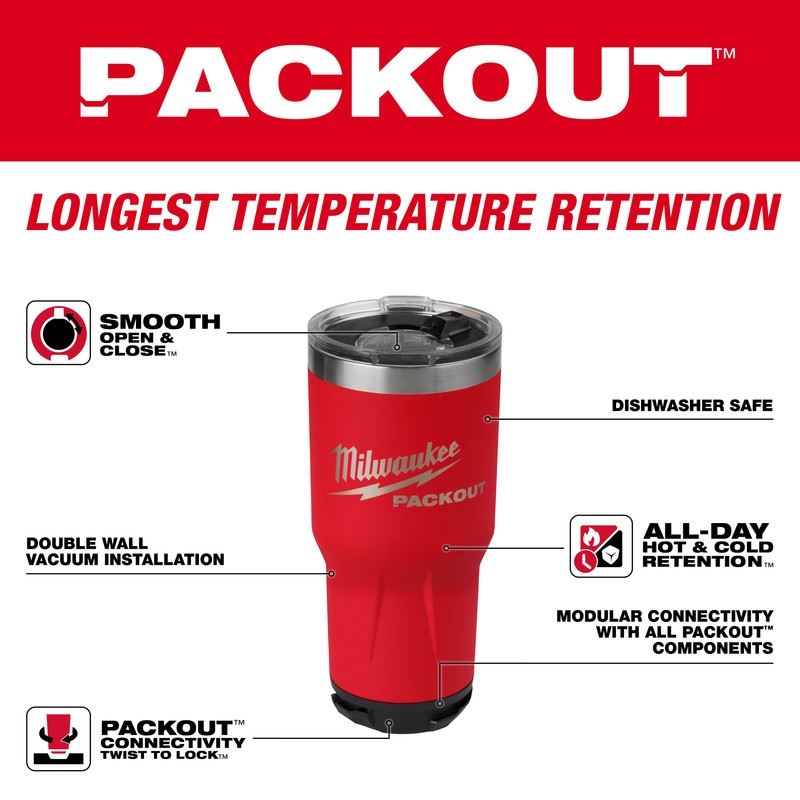 Milwaukee 48-22-8393R PACKOUT 30oz Tumbler