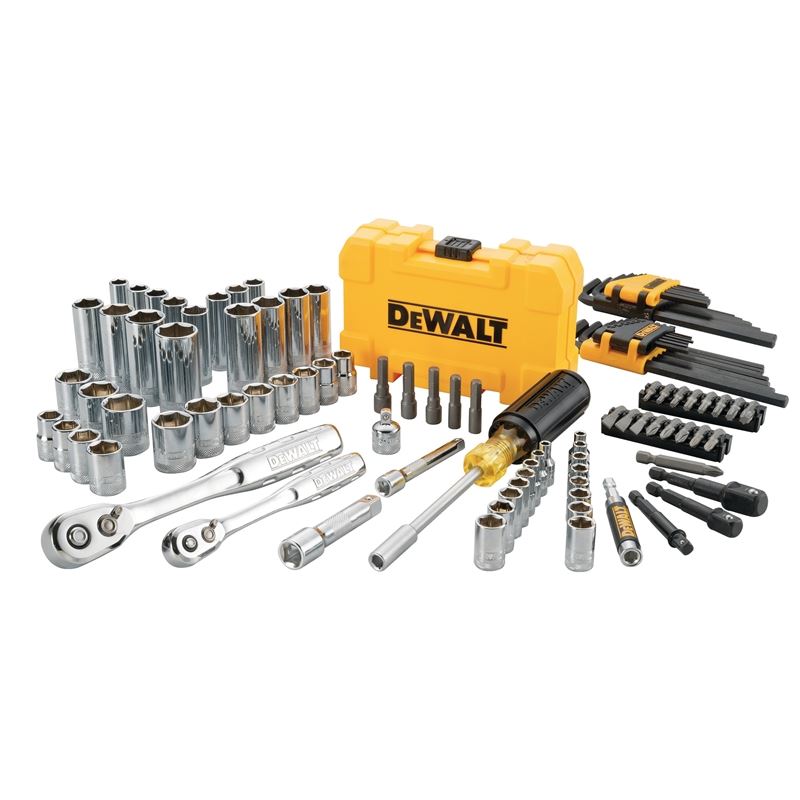 DEWALT DWMT73801 108 PIECE 1/4 IN and 3/8 IN DRIVE MECHANICS TOOLS SET