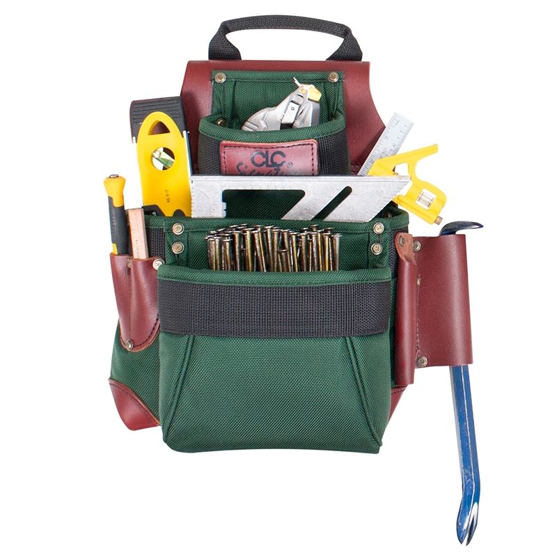 CLC 51685 7 Pocket Construction Worker's Ballistic Nylon Nail Tool Bag