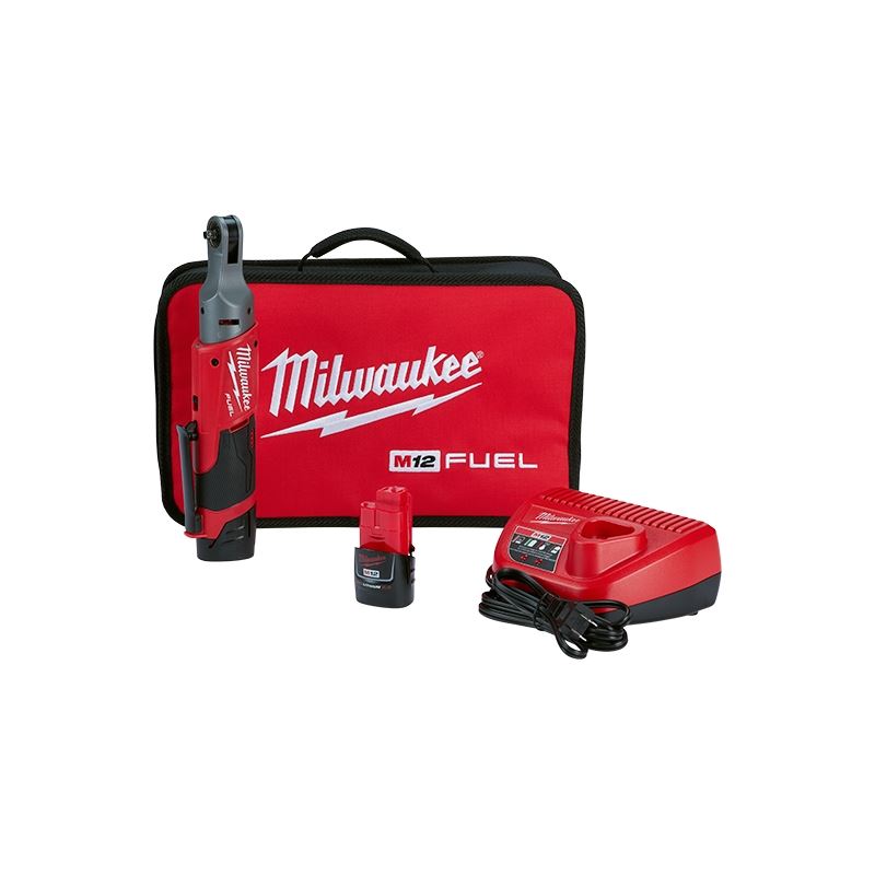 Milwaukee 2556-22 M12 FUEL 1/4" Ratchet 2 Battery Kit