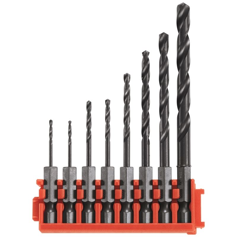 Bosch | CCSDV08 8 pc. Impact Tough Black Oxide Drill Bits with Clip for Custom Case System